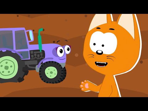 Meow Meow Kitty 10 Tractors Song For Children | Learn Counting From 1 To 10