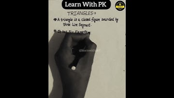 What is Triangle #maths #triangle #youtubeshorts Types of Triangle