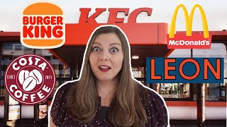 Eating BRITISH Fast Food for 24 Hours (Americans Try British Food)