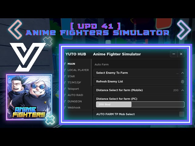 Yuto Hub Anime Fighters Simulator Script