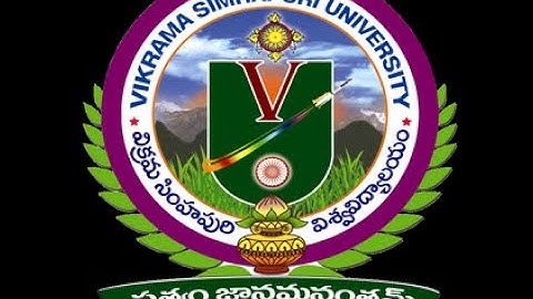 Vikrama Simhapuri University Nellore Campus -2024