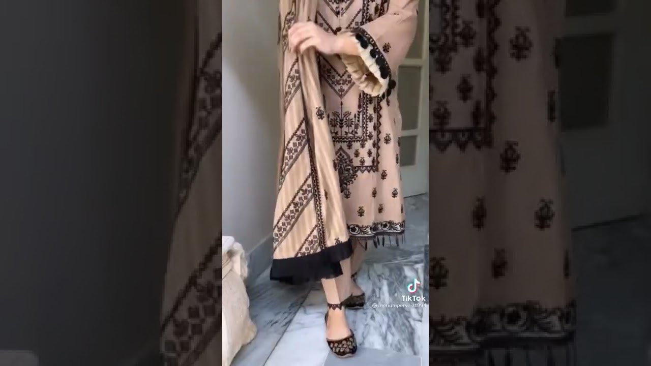 Merium Parvaiz Tiktok || Dress designing bt merium Parvaiz || Summer dress for girls