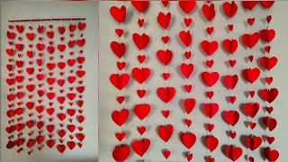 DIY / Wall Hanging Ideas / Paper Heart Wall Decorations / DIY Craft Ideas / Wall Decor Ideas screenshot 3