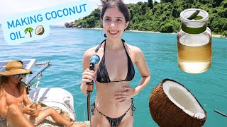 How to Make FRESH coconut oil living on a boat Ep.29