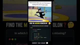 Can You Find the Missing Semicolon? 🤯 | Only Real Coders Will Get It! 💻🔥 #shortsfeed #shorts #memes