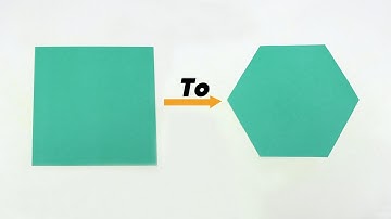 How to Make Hexagon from a Square Paper - Hexagon Paper Cutting