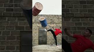 Unbelievable Barrel-Kicking Warrior