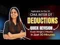 CMA Inter June - 2026 Direct Tax (Income Tax) Revision l Shilpi Jain - Ch - Deductions