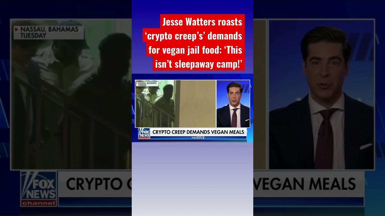 ⁣Jesse Watters torpedoes Sam Bankman-Fried’s request for vegan meals in jail #shorts