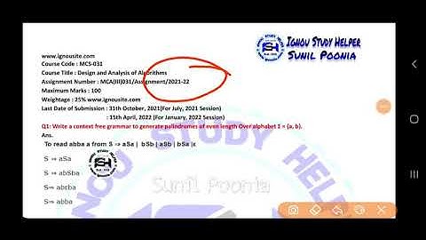 Mcs - 031 Free Solved Assignment English Medium || mcs 31 ignou free solved assignment