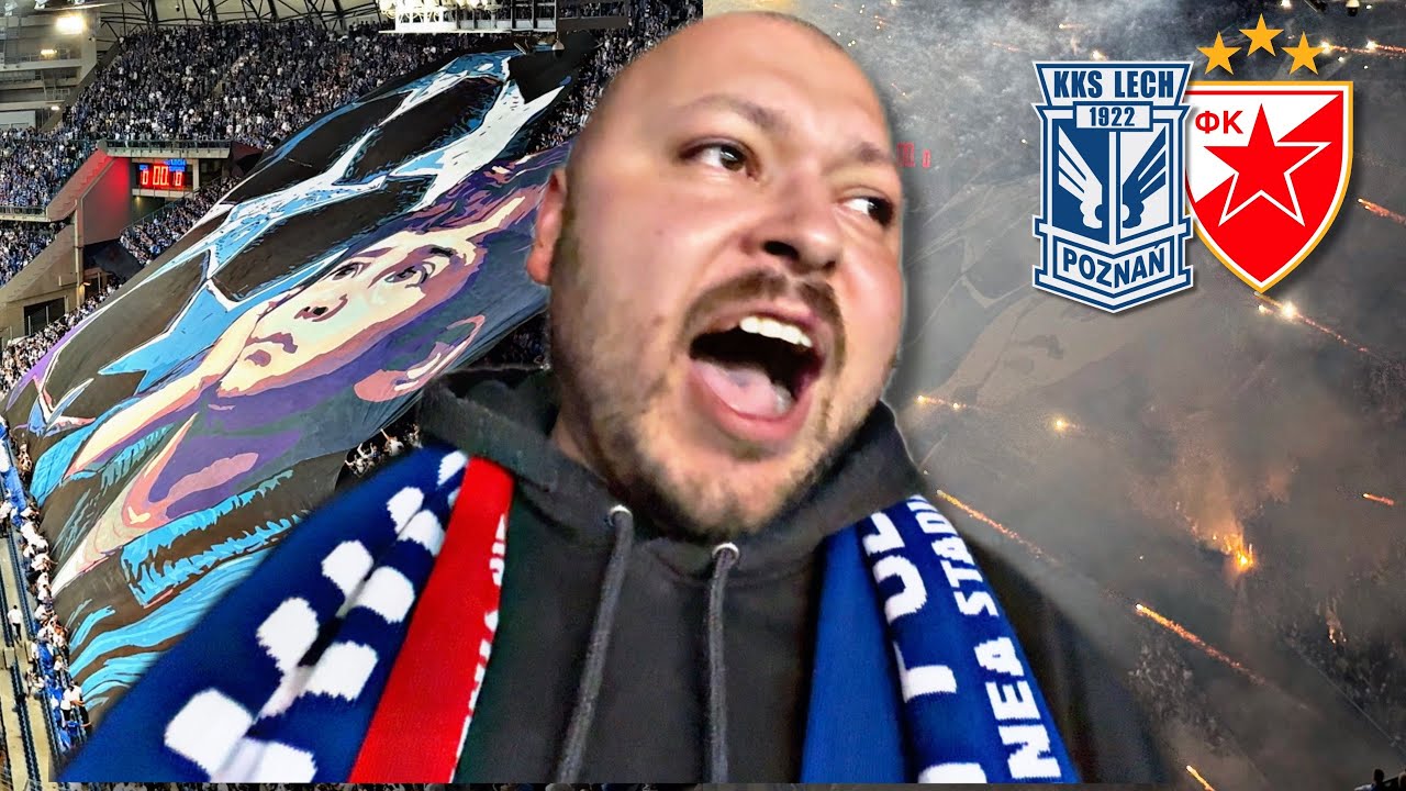 Choreo-Feuerwerk in Poznań! Lech vs. Crvena Zvezda (Roter Stern Belgrad) Stadionvlog