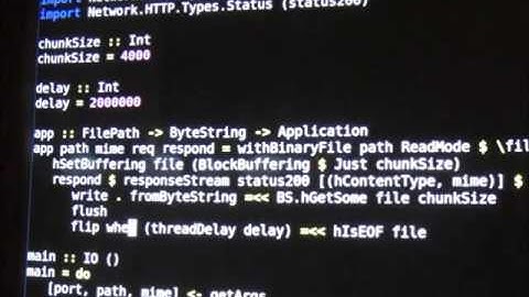 Video streaming tool in 11 lines of Haskell code