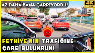 Bu Şehrin Trafiğine Çözüm Bulun! Fethiye Trafiğinde Kaotik Bir Gün - Az Kalsın Bana Çarpıyordu!