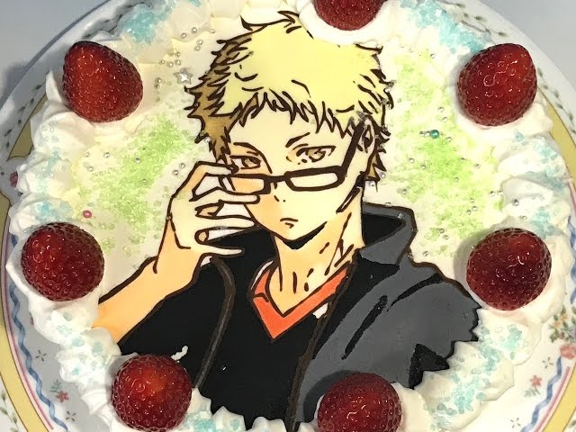 How to make a character cake Haikyuu Tsukishima Kei Request cake