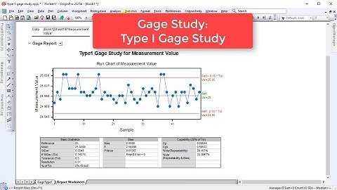 Gage Study: Type I Gage Study