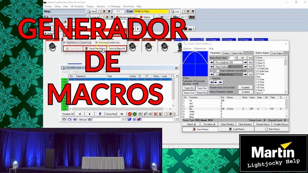 Martin LightJockey Tutorial. Generador de Macros. HD Video YouTube