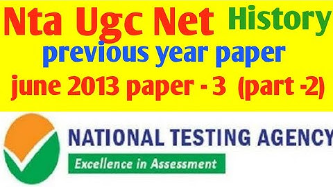 UGC NET History 2013 paper 3 part-2