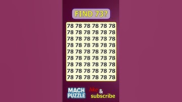 Tell me where 73? | Brain Teaser IQ Test #shorts #different #puzzles #opticalillusion #quiz