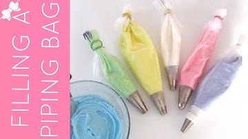 How To Fill A Piping Bag With Frosting or Filling // Lindsay Ann Bakes