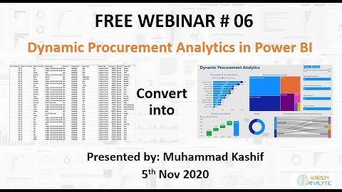 Webinar # 6: Dynamic Procurement Analytics in Power BI