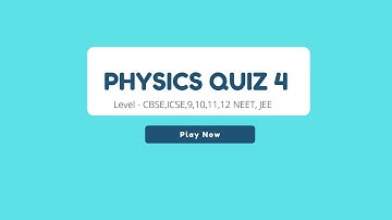 Physics Numerical IITJEE, NEET, CBSE12, CBSE 11