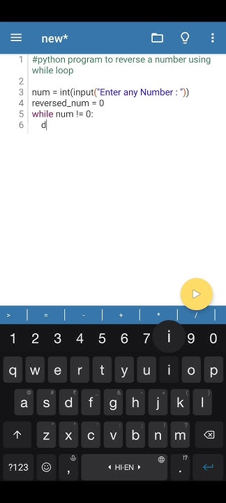 Python program to reverse a number using while loop | Python tutorial ...