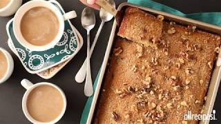Get the recipe for cinnamon yum cake at:
http://allrecipes.com/recipe/255359/cinnamon-yum-cake/ your sugar fix
with this wonderfully tender cake...