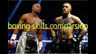 McGregor vs Mayweather best of boxing skills comparson SLOW MO