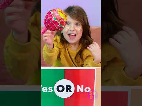 Yes or No challenge with a Little Girl || She'll have to try everything he says "YES" to 🤣 #shorts