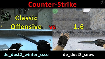 CS: CO vs CS 1.6 - Map comparison on de_dust2 (snow edition)
