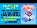 Soy Docente: BOLETÍN SEP No. 176 INICIA PERIODO DE REGISTRO PARA INGRESAR A 21 CARRERAS A DISTANCIA