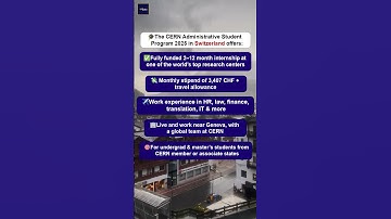 CERN Administrative Student Program 2025 – Fully Funded Internship in Switzerland