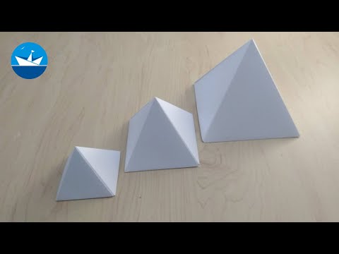 Пирамида из бумаги/Paper pyramid/DIY