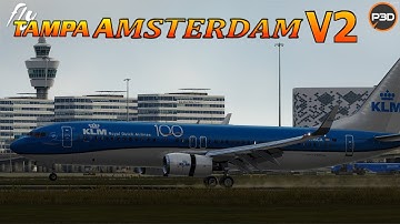 P3D V5.2 HD | NEW AMSTERDAM SCENERY - Approach and landing | KLM B738