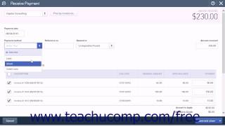 QuickBooks Online Plus 2015 Tutorial Applying One Payment to Multiple Invoices Intuit Training