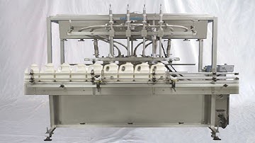 Diving nozzles filling machine automatic linear type 6heads liquid filler equipment 下潛灌裝直線充填機