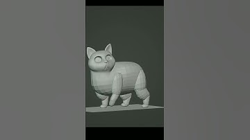 Cute Cat Sculpt #cat #digitalsculpt #digitalart #blender #catshorts #blendercommunity