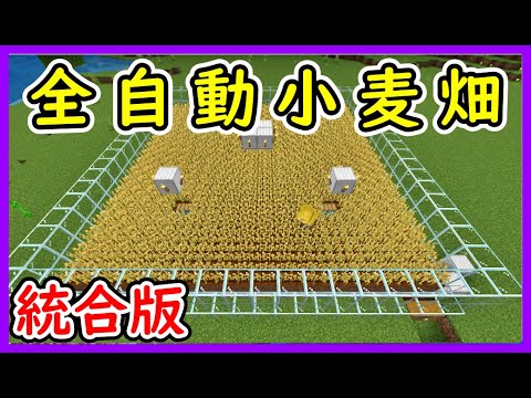 【統合版】全自動小麦畑の作り方！低コストで超簡単！PE/PS4/Switch/Xbox/Win10【便利装置・回路紹介】マイクラゆっくり実況 1.19マインクラフト　ソラクラ