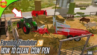 How To Remove Straw Bales From Cow Farm | Farming Simulator 20 timelapse gameplay fs20 screenshot 4