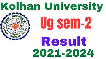 Kolhan University Ug sem-2 Result | Ug sem-2 result 2023 #kolhan_university | Kailash Study Center