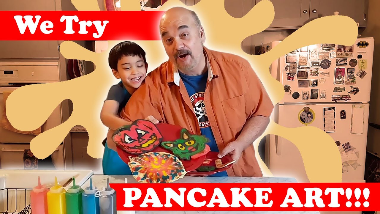 PANCAKE ART!!! It's a pancake art challenge for kids YouTube