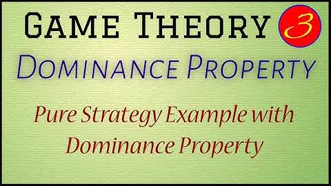 Game Theory||Dominance Property explanation||Pure strategy example||Operations Research||In Hindi