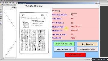 OMR Sheet scan using  Matlab
