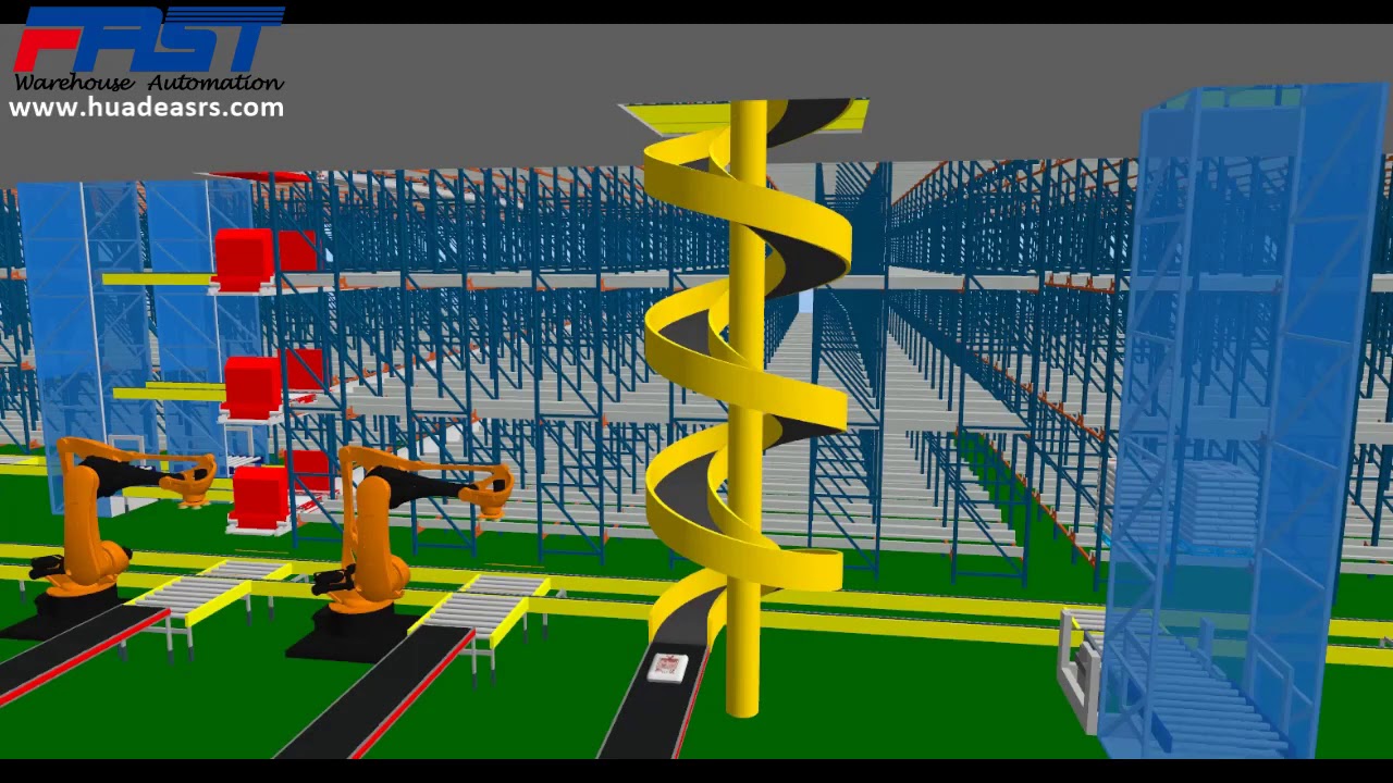 28m Pallet Shuttle ASRS in Clad Rack Building - YouTube