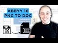 Abbyy Finereader 16 | Convert an image to an editable document | how to