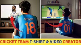 How To Make Cricket Team T-Shirt Image | Cricket Team T Shirt Video Editing | Bing Image Creator