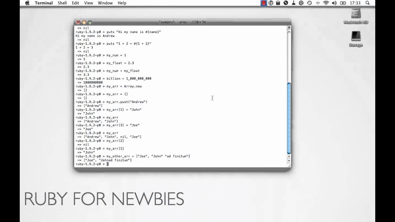Ruby For Newbies: Variables, Datatypes, And Files