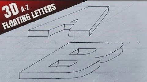 3D Floating Letters Writing A-Z using Grid | Typography Tutorial [Tabrez Arts]