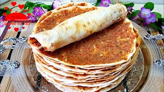 YOK BÖYLE KOLAYLIK tavada lahmacun tarifi tencerede lahmacun NEFİS BİR LEZZET