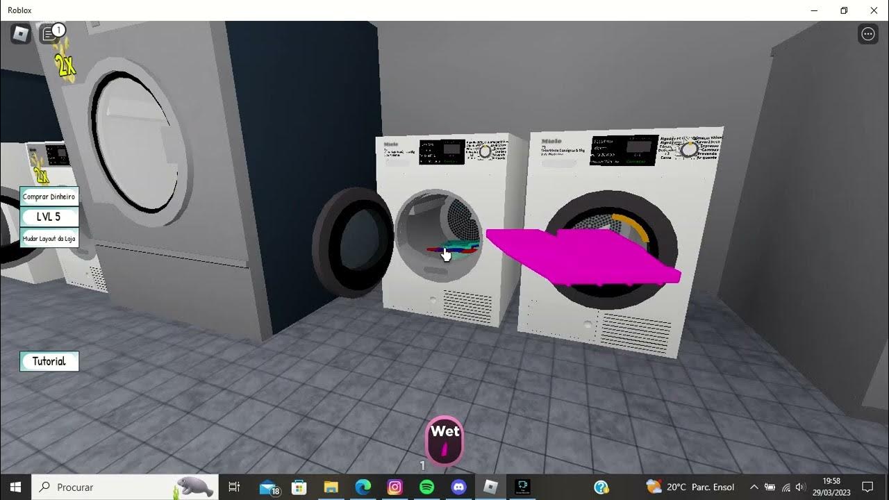 Playing in roblox turbowash laundry simulator 2 (beta) YouTube